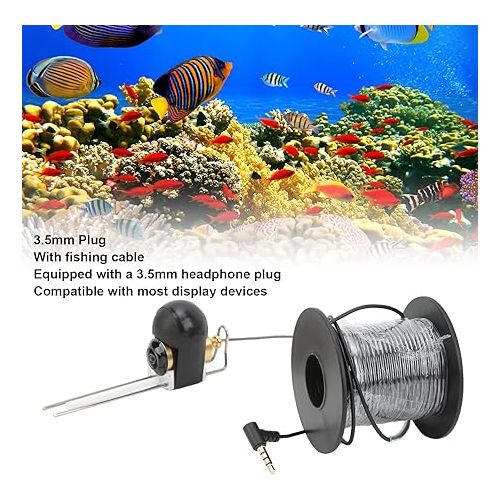  Underwater Fishing Camera, Portable Video Fish Finder Camera with Fishing Cable & 940pcs LED White Lights, CVBS Waterproof Camera for Sea, Lake, Boat, Kayak, Ice Fishing