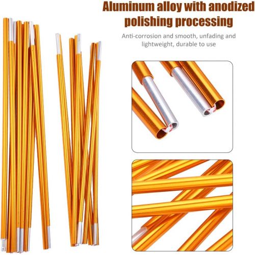  Diydeg Aluminum Rod Tent Pole, Aluminum Tarp Poles, Portable Anti-Rust for Outdoor Camping Hiking Double Persons Tent Use