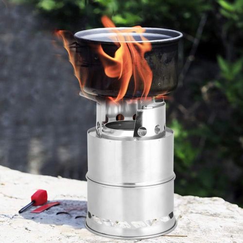  Diydeg Backpacking Stove, 22lb Load Wood Burning Stove for Outdoor Hiking Traveling for Picnic BBQ Camping