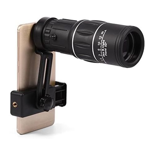  [아마존베스트]Diyeeni HD Mobile Phone Camera Lens 16X52 Monocular Telescope Adjustable Telescope Lens Zoom Waterproof Mobile Phone Tripod Holder for Hiking Camping