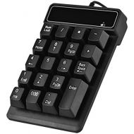 [아마존베스트]Diyeeni USB Wired Numeric Keypad with 19 Keys Incl. 000 Button, Portable Mechanical Numeric Numeric Keypad for Laptop PC Notebook