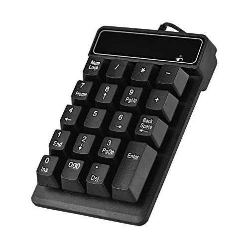  [아마존베스트]Diyeeni USB Wired Numeric Keypad with 19 Keys Incl. 000 Button, Portable Mechanical Numeric Numeric Keypad for Laptop PC Notebook