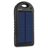 DizauL Solar Charger, Dizaul 5000mAh Portable Solar Power Bank Waterproof/Shockproof/Dustproof Dual USB Battery Bank for Cell Phone, Samsung, Android Phones, Windows Phones, GoPro Camera,