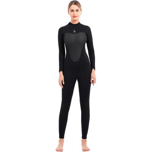  Dizokizo 3mm Wetsuit Women Neoprene Long Sleeves Full Wetsuit for Diving Surfing Kayaking Snorkeling