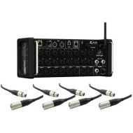 Behringer XAir XR18 18-Channel 12-Bus Portable Digital Mixer for iPad or Android Tablet, with Integrated Wi-Fi, With 4 Pack Excellines 20 XLR (M) to XLR (F) Lo-z Microphone Cable