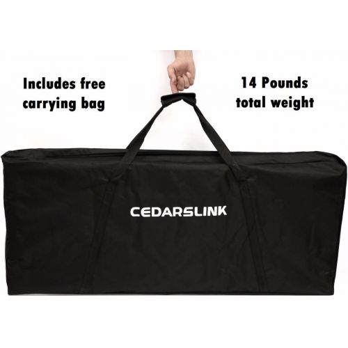  Cedarslink CedarsLink DJ Event Facade WhiteBlack Scrim Metal Frame Booth + Travel Bag Case 14LB