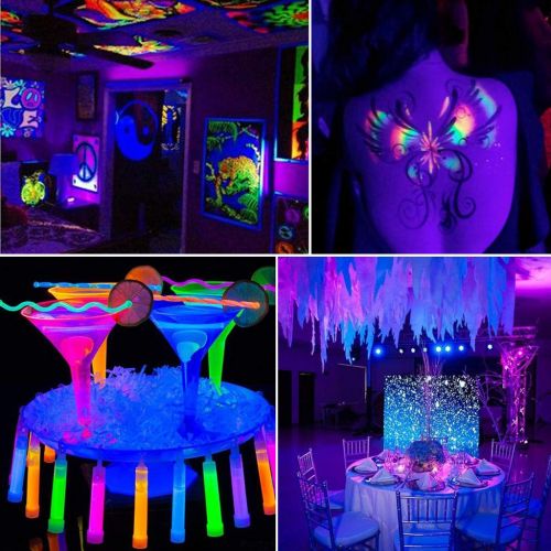  ENKEEO Black Light 36W 12 LED UV Bar Glow Blacklight 396nm for Party, Wedding, Halloween, Christmas, Stage, Pub, Bar, Club and Any Indoor & Outdoor Activities