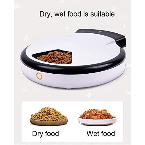  DjfLight Pet Automatic Feeder,Timed Feeding Machine Wet and Dry Food Dispenser, Pet Cat Automatic Feeding Device Feeding Dog Artifact Bowl.