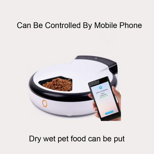  DjfLight Pet Automatic Feeder,Timed Feeding Machine Wet and Dry Food Dispenser, Pet Cat Automatic Feeding Device Feeding Dog Artifact Bowl.