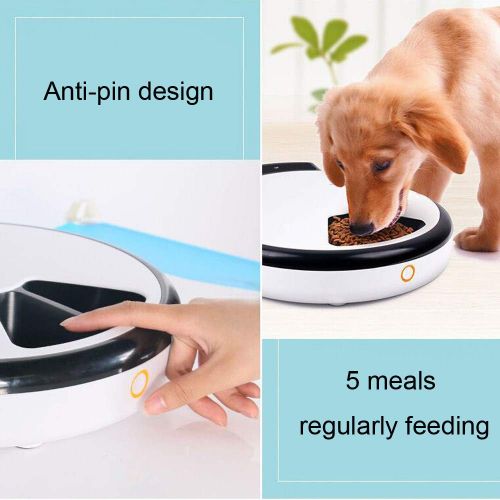  DjfLight Pet Automatic Feeder,Timed Feeding Machine Wet and Dry Food Dispenser, Pet Cat Automatic Feeding Device Feeding Dog Artifact Bowl.