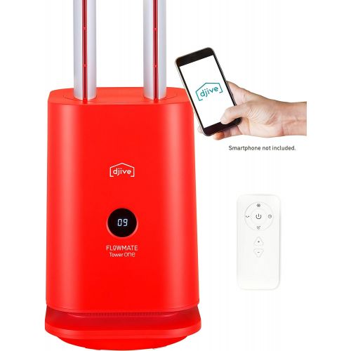  [아마존베스트]djive Flowmate Tower One Tower Fan, Silent Fan with App and Alexa Control, Air Purifier with HEPA 12 Filters