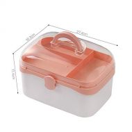 Djyyh Double Layer First Aid Kit, Medicine Box Storage Sundries Box for Home, Travel, Camping, Office and The Workplace (Size : S)