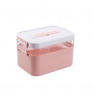 Djyyh First Aid Box Medicine Chest Organiser, Household Plastic Medical Box Storage Box - 4 (Color : Double Layer, Size : M)