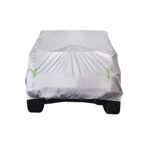  Djyyh Fully Waterproof Breathable SUV Car Cover - Cotton Lined - Heavy Duty - Silver (Medium- for Toyota Prado) (Size : 2016)