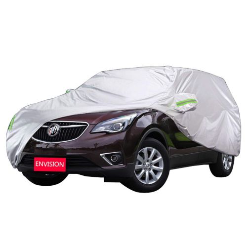  Djyyh Medium Car Cover - Breathable Waterproof Rain UV Sun All Weather Protection Indoor Outdoor - Full Size Snow Covers with Zipper Mirror Pocket Custom Fit Buick Envision SUV - S