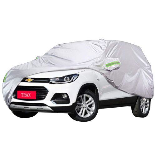  Djyyh Medium Car Cover - Breathable Waterproof Rain UV Sun All Weather Protection Indoor Outdoor - Full Size Snow Covers with Zipper Mirror Pocket Custom Fit Chevrolet TRAX SUV - S