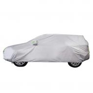 Djyyh Small Car Cover, Breathable Waterproof Rain UV Sun All Weather Protection Indoor Outdoor, Full Size Snow Covers with Zipper Mirror Pocket Custom Fit Peugeot 2008 SUV, Silver