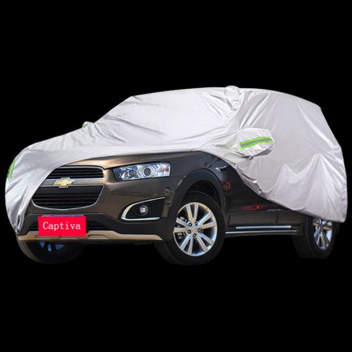  Djyyh Medium Car Cover - Breathable Waterproof Rain UV Sun All Weather Protection Indoor Outdoor - Full Size Snow Covers with Zipper Mirror Pocket Custom Fit Chevrolet Captiva SUV