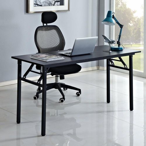  [아마존 핫딜]  [아마존핫딜]DlandHome 47 inches Folding Table Computer Desk Portable Table Activity Table Conference Table Home Office Desk, Fully Assembled Black DND-ND5-120BB