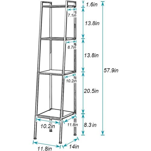  [아마존 핫딜] DlandHome Multifunctional Storage Rack Stand, Bathroom Shelf, Book Shelf Storage Rack, Plant Display Shelf, LXH-TJ30W