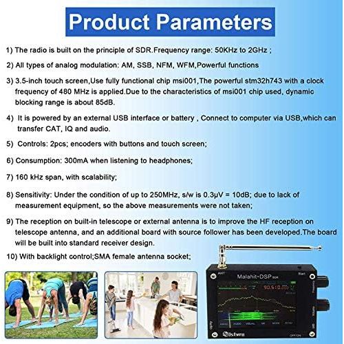  DmgicPro New 1.10b 3.5 50KHz 2GHz Malachite DSP SDR Receiver Malahit SDR Shortwave Radio Receiver Malahit DSP SDR Receiver Aluminium Alloy with Cooling Hole