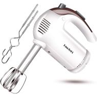 DmofwHi Hand Mixer Electric,5-Speed Mixer Electric Handheld with 6 Stainless Steel Accessories and Storage Case, Electric Mixer for Cake, Cream, Brownies(White)