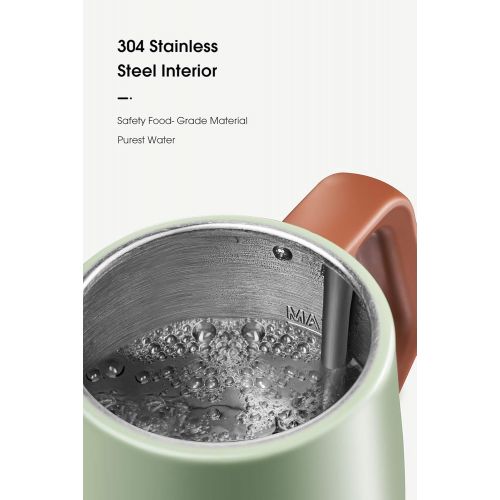 [아마존베스트]DmofwHi Gooseneck Electric Kettle(1.0L), 100% Stainless Steel BPA Free Classic Pour Over Coffee Kettle | Tea Kettle - Green