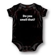 Do You Smell That. Infants Black Cotton Bodysuit One-piece