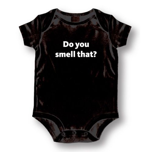  Do You Smell That. Infants Black Cotton Bodysuit One-piece