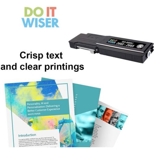  Do it Wiser Compatible Printer Toner Cartridge Replacement for Dell C2660 C2660dn C2665dnf High Yield (593 BBBU) Black