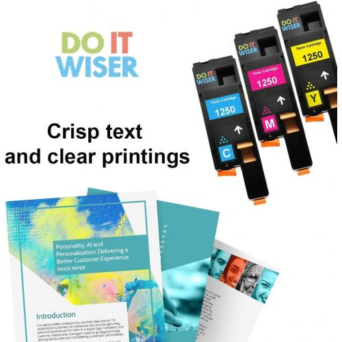  Do it Wiser Compatible Printer Toner Cartridge Replacement for Dell C1760nw C1765nfw 1250c 1350cnw 1355cn 1355cnw C1765nf C5GC3 Cyan