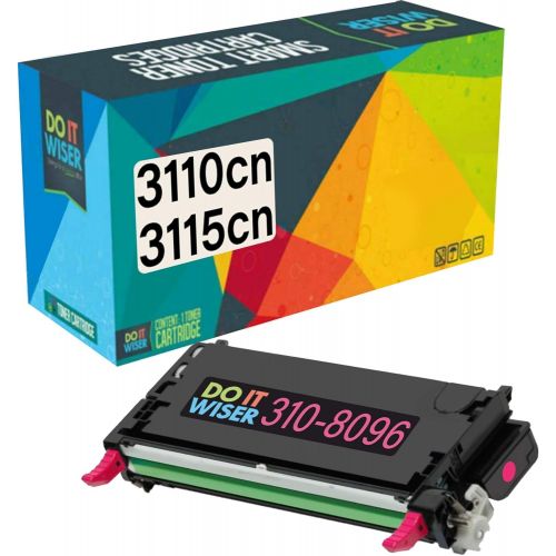  Do it Wiser Remanufactured Printer Toner Cartridge Replacement for Dell 3110cn 3115cn 3110 3115 310 8096 High Yield 8,000 Pages (Magenta)