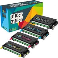 Do it Wiser Remanufactured Printer Toner Cartridge Replacement for Dell 3110cn 3115cn 3110 3115 310 8092 310 8094 310 8096 310 8098 High Yield (8,000 Pages) 4 Pack