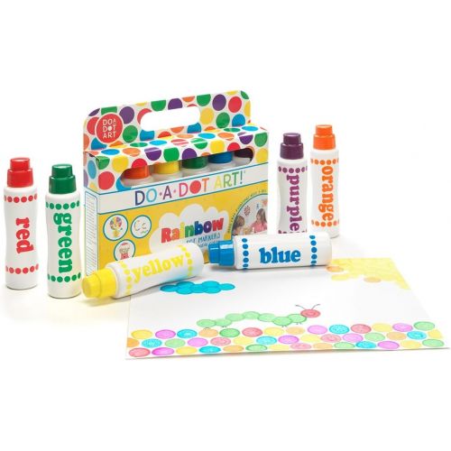  [아마존베스트]Do A Dot Art! Markers 6-Pack Rainbow Washable Paint Markers, The Original Dot Marker