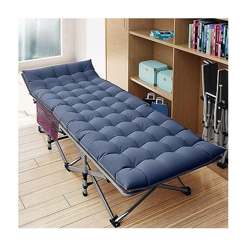  Folding Camping Cots for Adults, 2 Pack Heavy Duty cot with Carry Bag, Portable Sleeping Bed for Camp Office Use Outdoor Cot Bed for Traveling