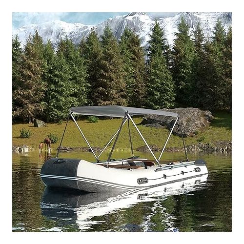  DoCred Foldable Bimini Top Boat Cover Canopy Cover 2Bow Bimini Top(63