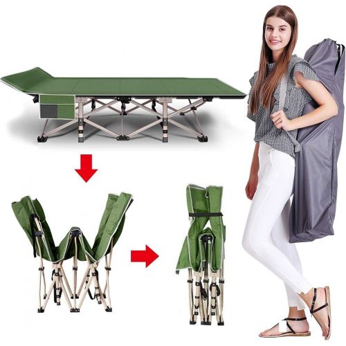  DoCred Folding Camping Cots for Adults Heavy Duty cot with Carry Bag, Portable Sleeping Bed for Camp Office Use Outdoor Cot Bed for Traveling