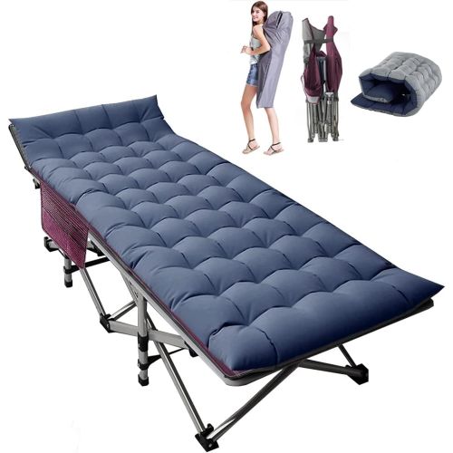  DoCred Folding Camping Cots for Adults Heavy Duty cot with Carry Bag, Portable Sleeping Bed for Camp Office Use Outdoor Cot Bed for Traveling