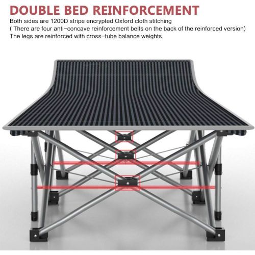  DoCred Folding Camping Cots for Adults Heavy Duty cot with Carry Bag, Portable Sleeping Bed for Camp Office Use Outdoor Cot Bed for Traveling