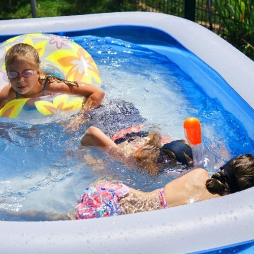  DoCred Inflatable Swimming Pools, Inflatable Pools, Family Swimming Pool, Swim Center for Adults, Garden, Backyard, Wear-Resistant Thickened Swimming Pool -79 X 59 X 20