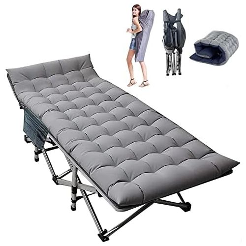  DoCred Folding Camping Cots for Adults Heavy Duty cot with Carry Bag, Portable Sleeping Bed for Camp Office Use Outdoor cot Bed for Traveling
