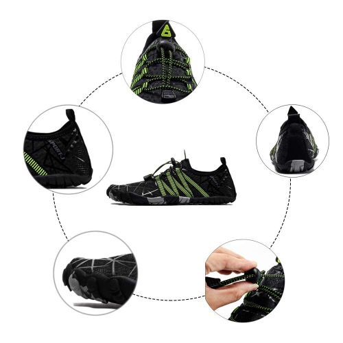  DoGeek Water Shoes Men Women for Aqua Surf Beach Wetsuit Trainers Lightweight Mesh Breathable Sandals (Choose One Larger Size)