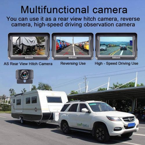  [아마존베스트]DoHonest S01 HD 1080P Backup Camera with 4.3 Inch Monitor Kit, Easy Installation for Cars,Trucks,SUVs,Vans IP69 Waterproof Super Night Vision Guide Lines DIY Driving/Reversing Use