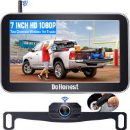 [아마존베스트]DoHonest V29 HD 1080P Digital Wireless Backup Camera 7 Split Screen Monitor for Trucks,Cars,Campers,Vans, Observation System with Stable Signal,IP69 Waterproof,Super Night Vision,G