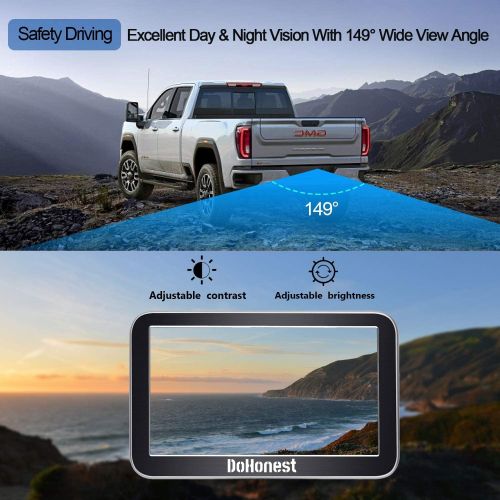  [아마존베스트]DoHonest V29 HD 1080P Digital Wireless Backup Camera 7 Split Screen Monitor for Trucks,Cars,Campers,Vans, Observation System with Stable Signal,IP69 Waterproof,Super Night Vision,G