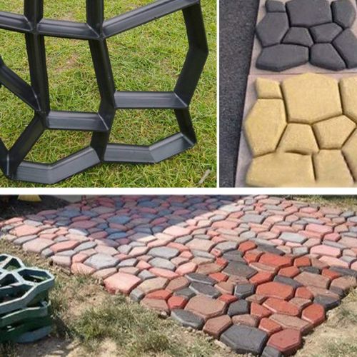  DoMoment DIY Einfahrt Kunststoff Pflaster Pflasterstein Steinform Beton Schritt Pathmate Form Paver Garten Dekoriert Werkzeug