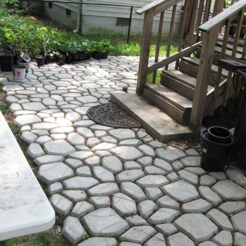  DoMoment DIY Einfahrt Kunststoff Pflaster Pflasterstein Steinform Beton Schritt Pathmate Form Paver Garten Dekoriert Werkzeug