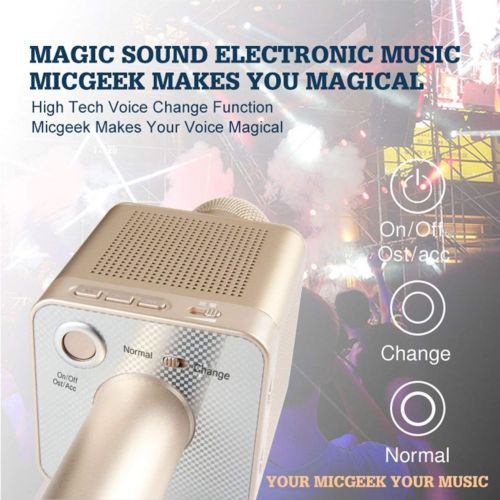  DoMoment Multifunctional Micgeek Q10S Upgraded Wireless Microphone KTV Karaoke HQ Sound Wave 4 Speakers Wall Shaking Bass
