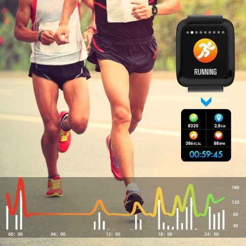  [아마존 핫딜]  [아마존핫딜]DoSmarter Smart Watch IP68 Waterproof GPS Running Fitness Activity Tracker Watch with 1.3 Inches Color Screen, Bluetooth Heart Rate Monitor Smart Wrist Watches with Sleep Tracker f