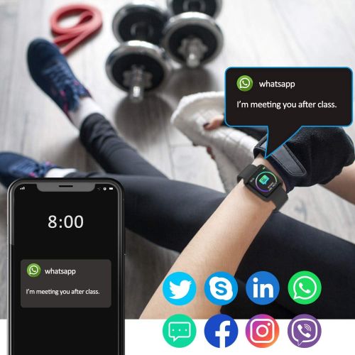  [아마존 핫딜]  [아마존핫딜]DoSmarter Smart Watch IP68 Waterproof GPS Running Fitness Activity Tracker Watch with 1.3 Inches Color Screen, Bluetooth Heart Rate Monitor Smart Wrist Watches with Sleep Tracker f